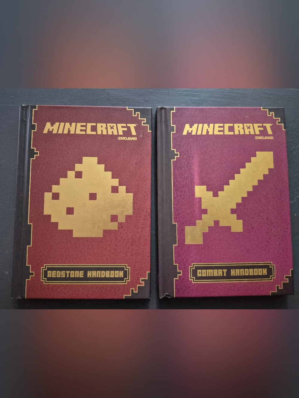 Minecraft Redstone & Combat Handbook Set - - Red/Burgundy